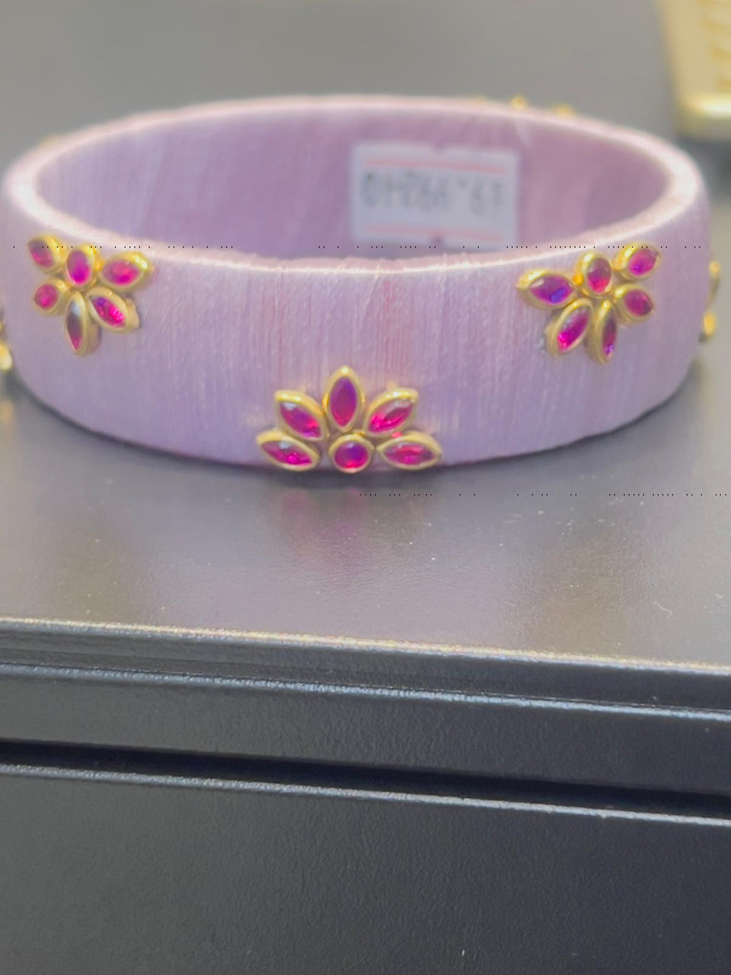 Lavender Silk Thread Bangle