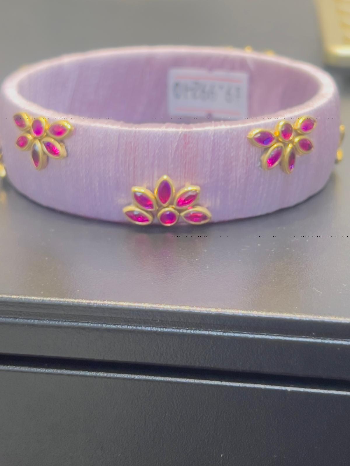 Lavender Silk Thread Bangle