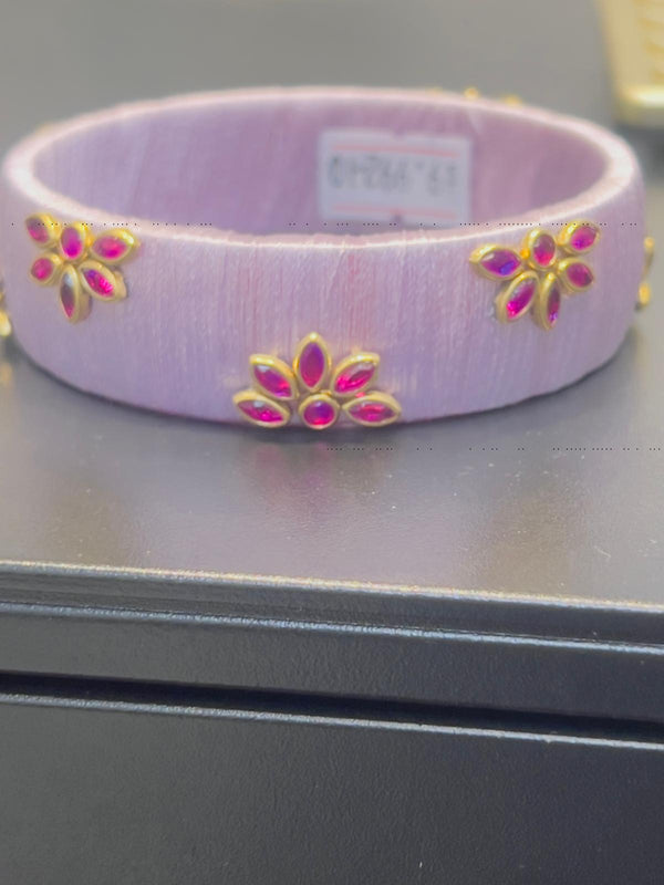 Lavender Silk Thread Bangle