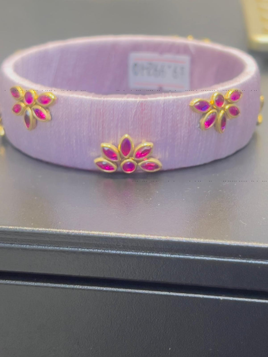 Lavender Silk Thread Bangle