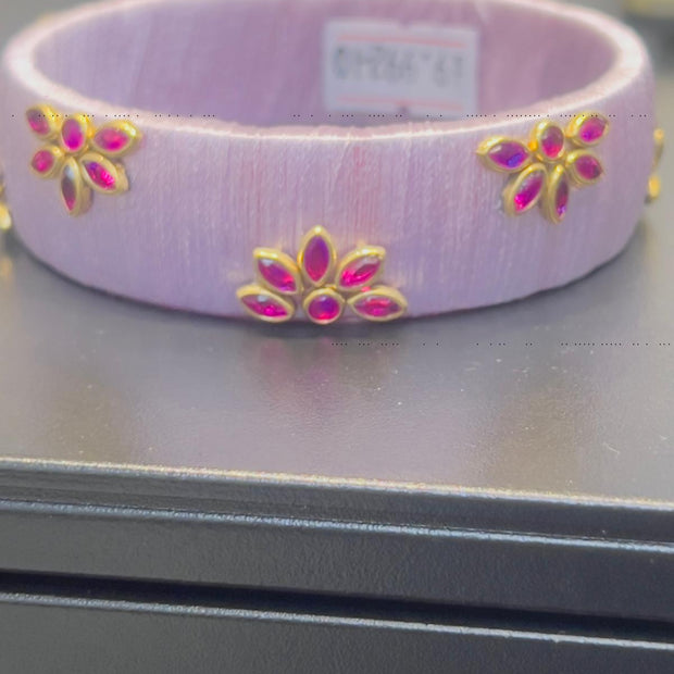 Lavender Silk Thread Bangle