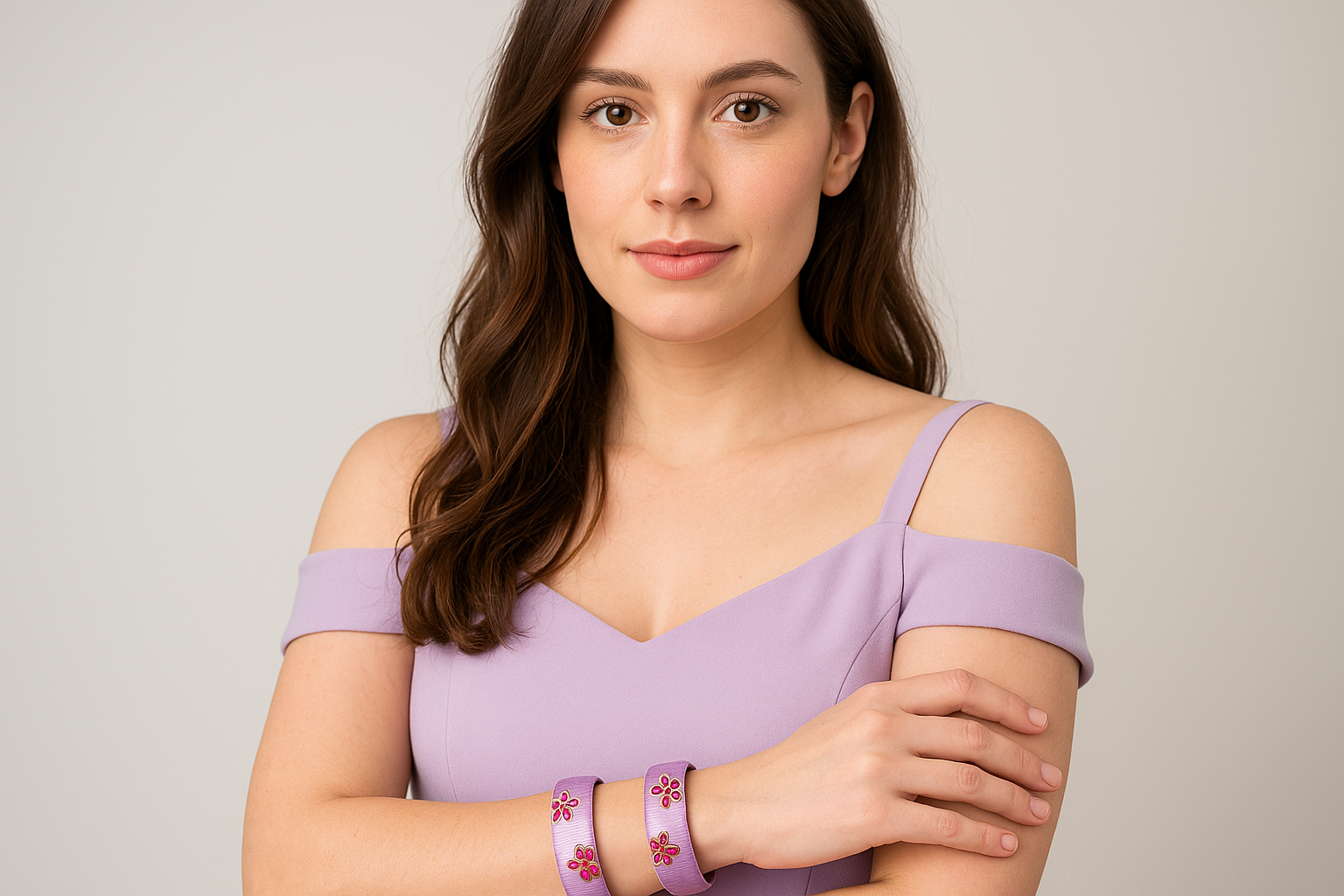Lavender Silk Thread Bangle