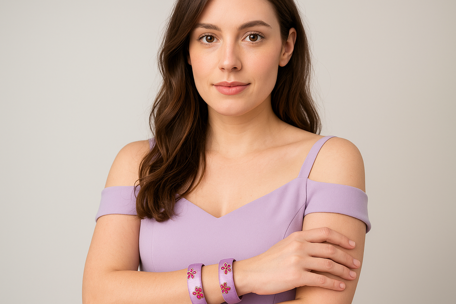 Lavender Silk Thread Bangle