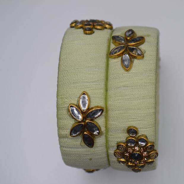 Ivory Grace Thread Bangles