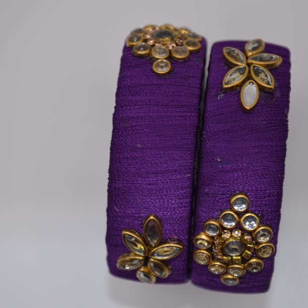 Royal Orchid Thread Bangles