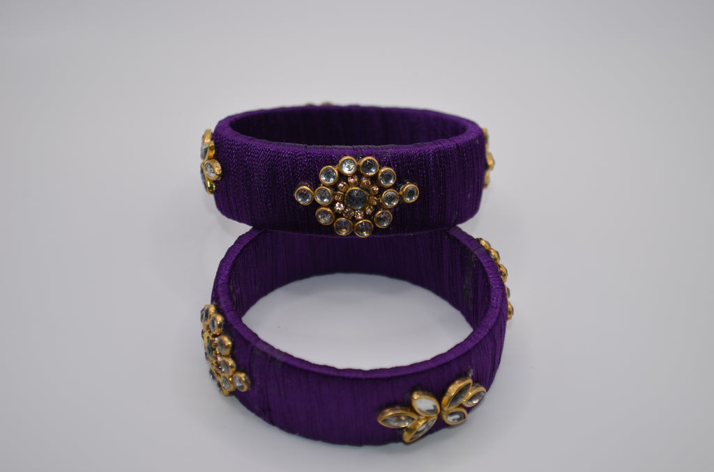 Royal Orchid Thread Bangles