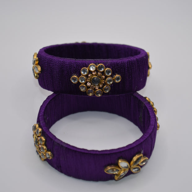 Royal Orchid Thread Bangles