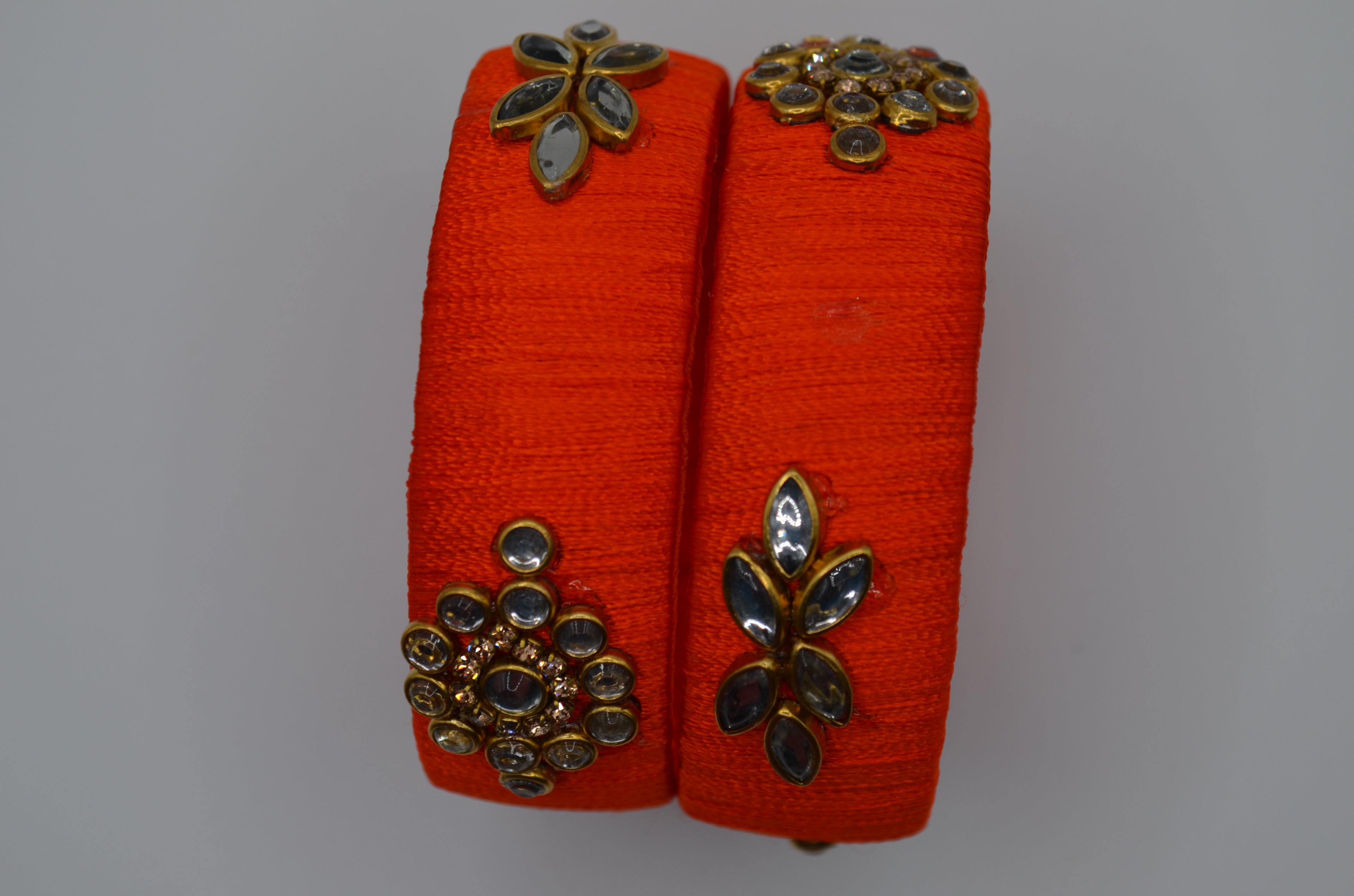 Amber Glow Thread Bangles