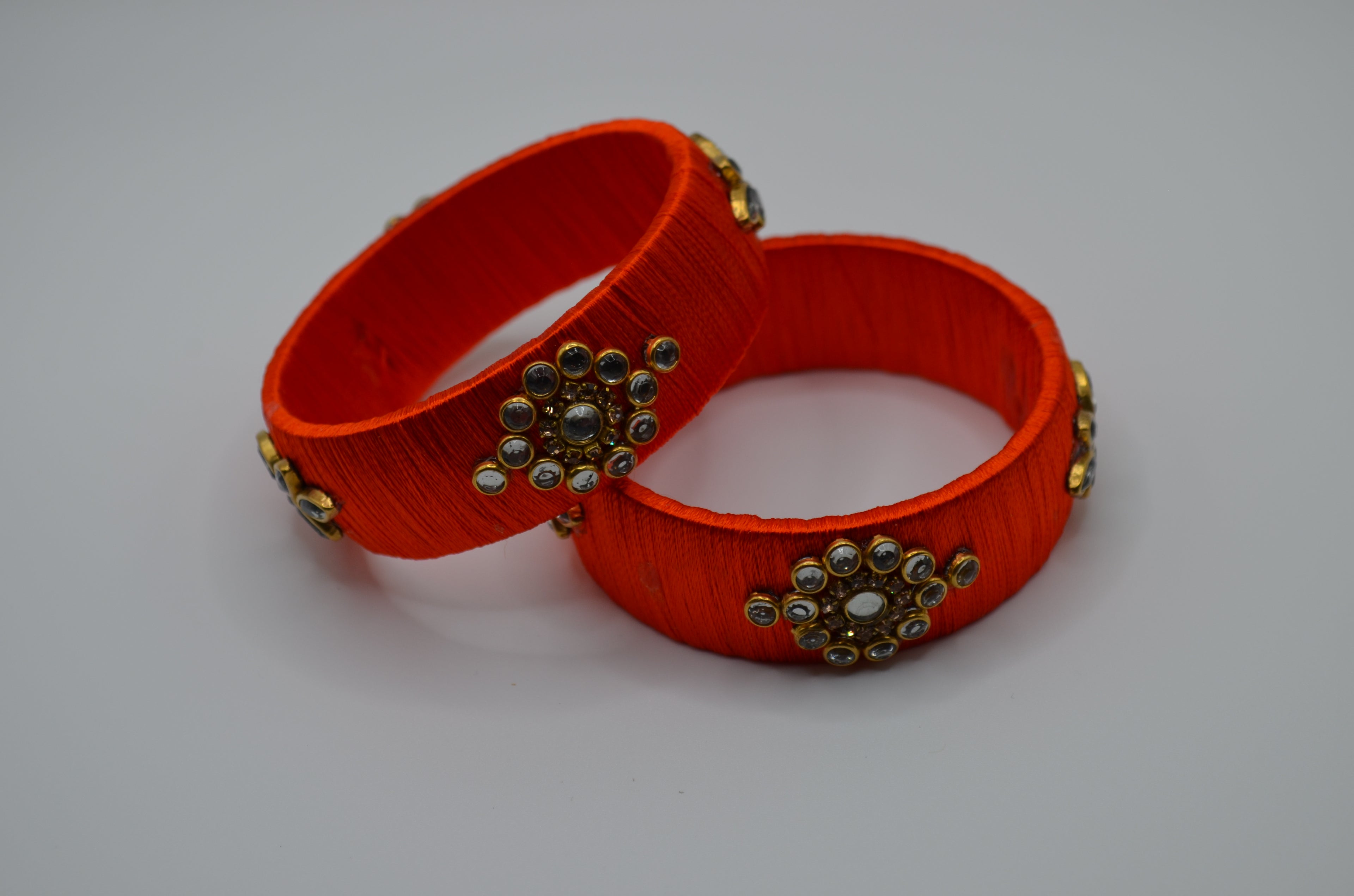 Amber Glow Thread Bangles