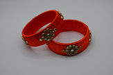 Amber Glow Thread Bangles