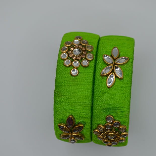 Emerald Grace Thread Bangles