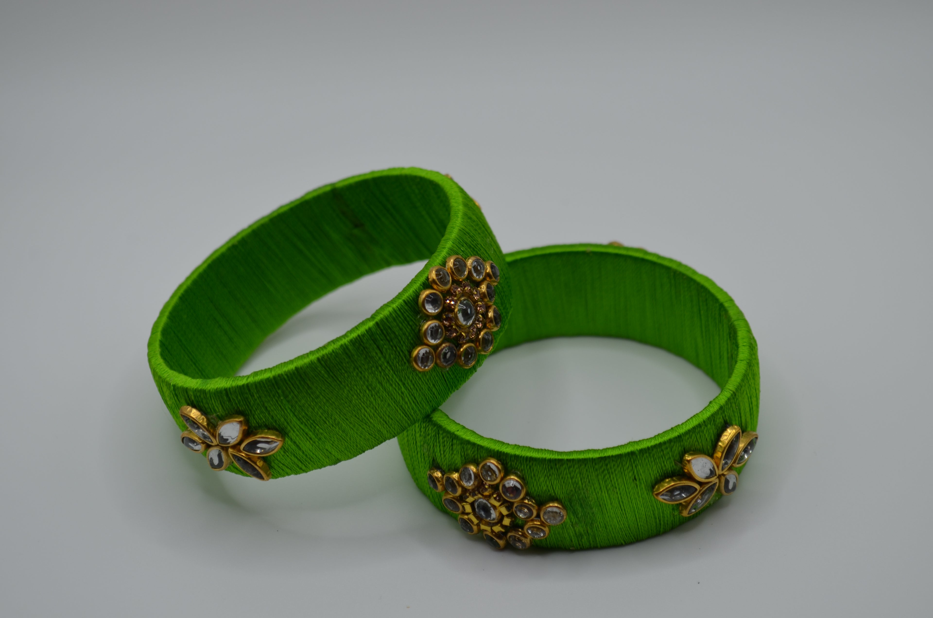 Emerald Grace Thread Bangles