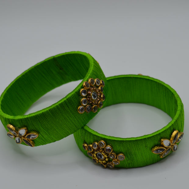 Emerald Grace Thread Bangles