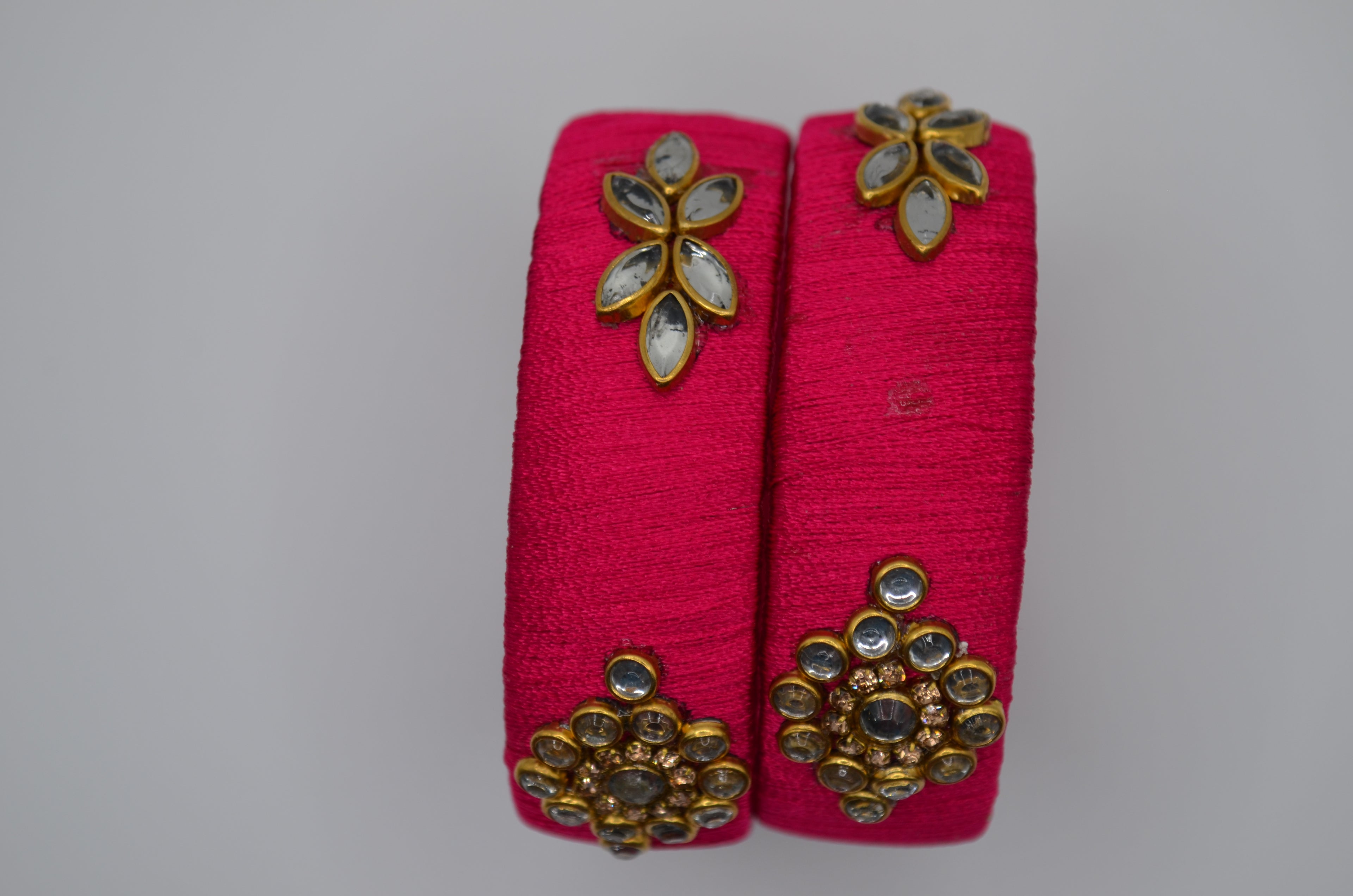 Ruby Radiance Thread Bangles