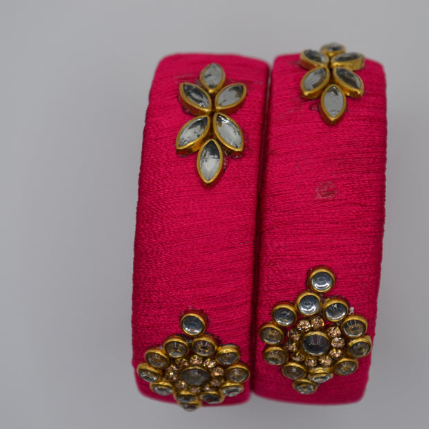Ruby Radiance Thread Bangles