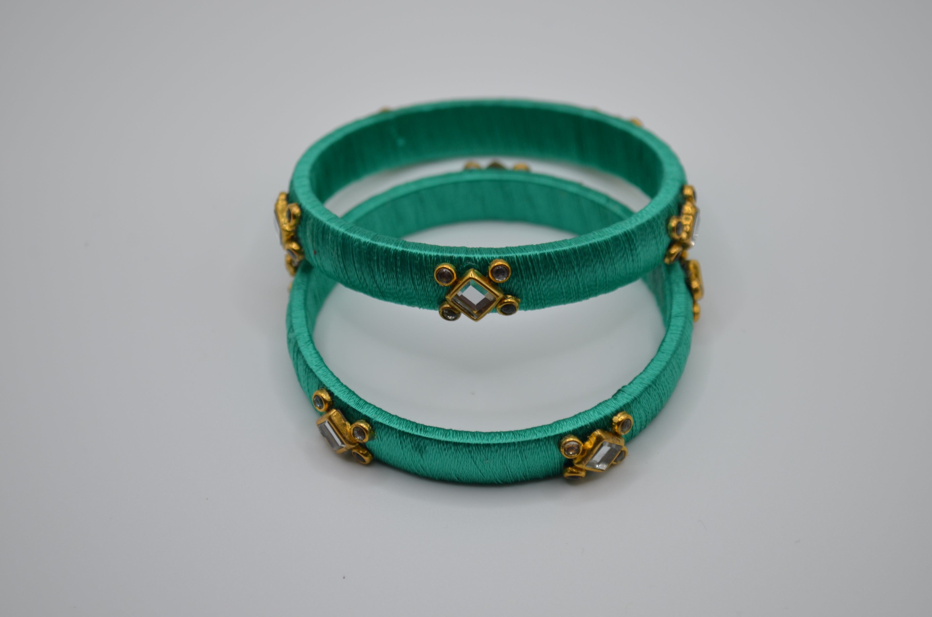 Emerald Grace Thread Bangles