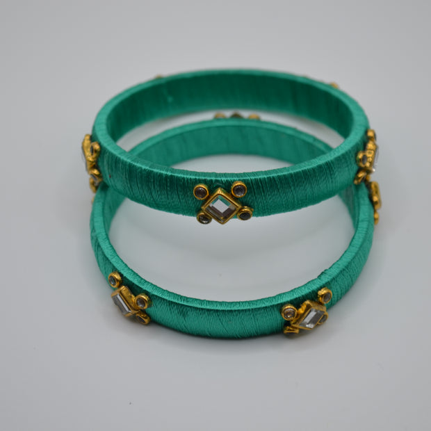 Emerald Grace Thread Bangles