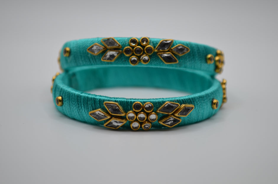 Royal Bloom Thread Bangles Collection