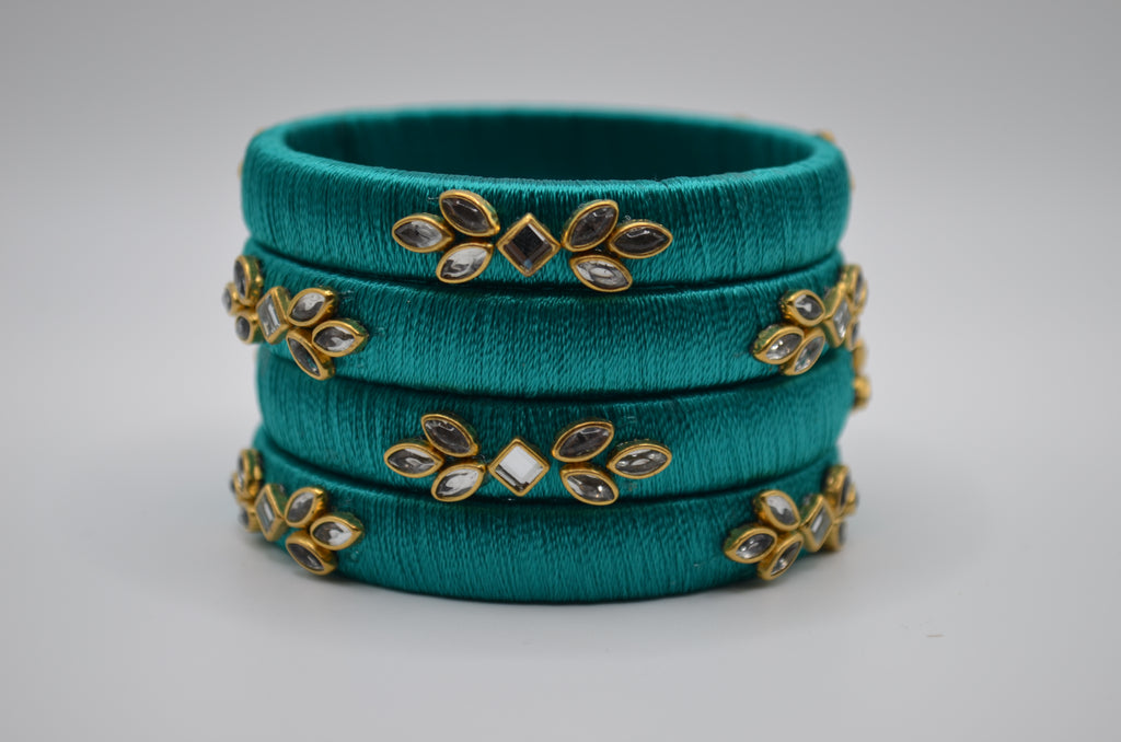 Royal Bloom Thread Bangles Collection