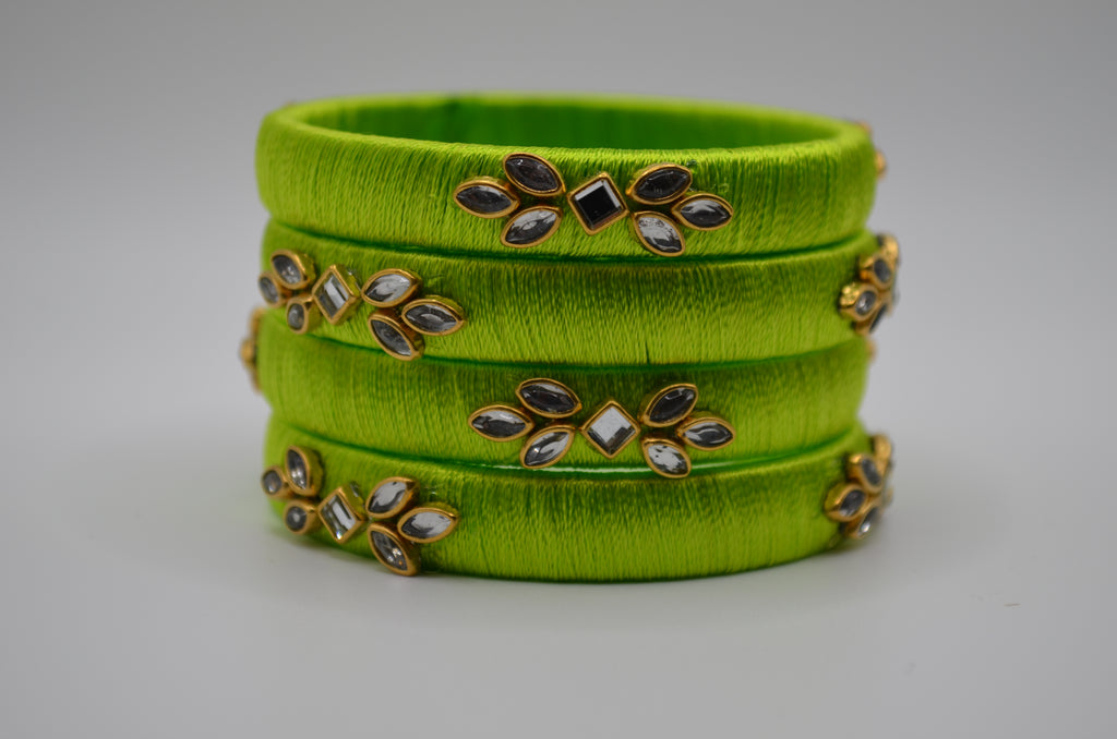 Royal Bloom Thread Bangles Collection