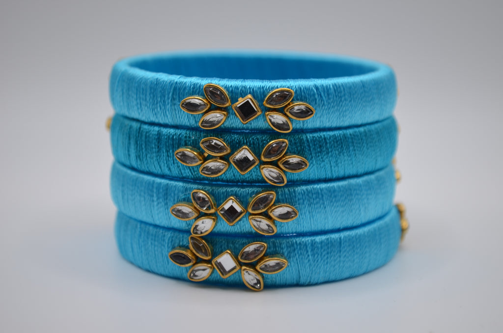 Royal Bloom Thread Bangles Collection