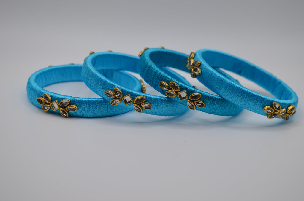 Royal Bloom Thread Bangles Collection