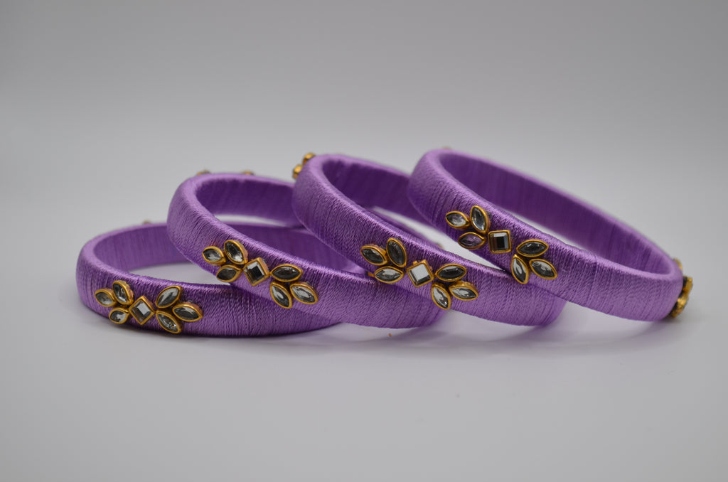 Royal Bloom Thread Bangles Collection