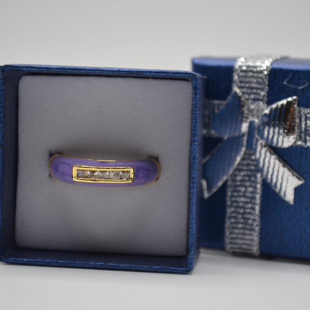Royal Gleam Enamel Finger Ring