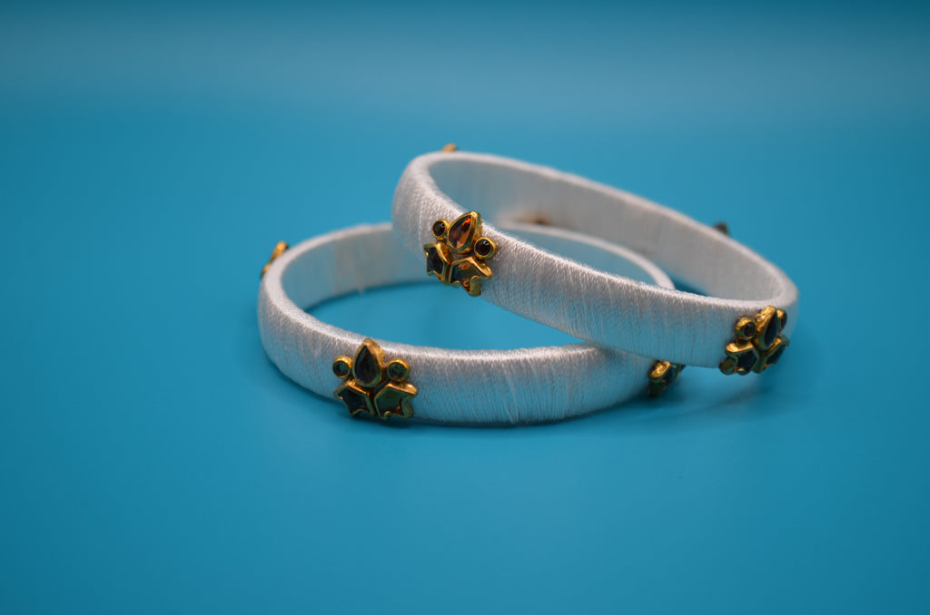 Pearl White Grace Bangles