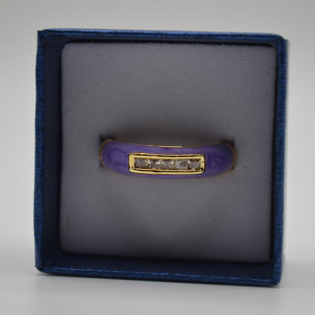 Royal Gleam Enamel Finger Ring