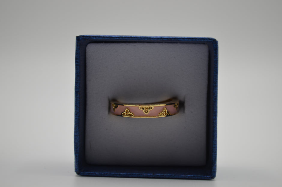 Ornate Enamel Charm Finger Ring