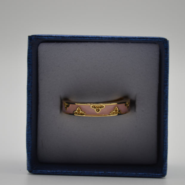 Ornate Enamel Charm Finger Ring