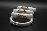 Ivory Elegance Thread Bangles