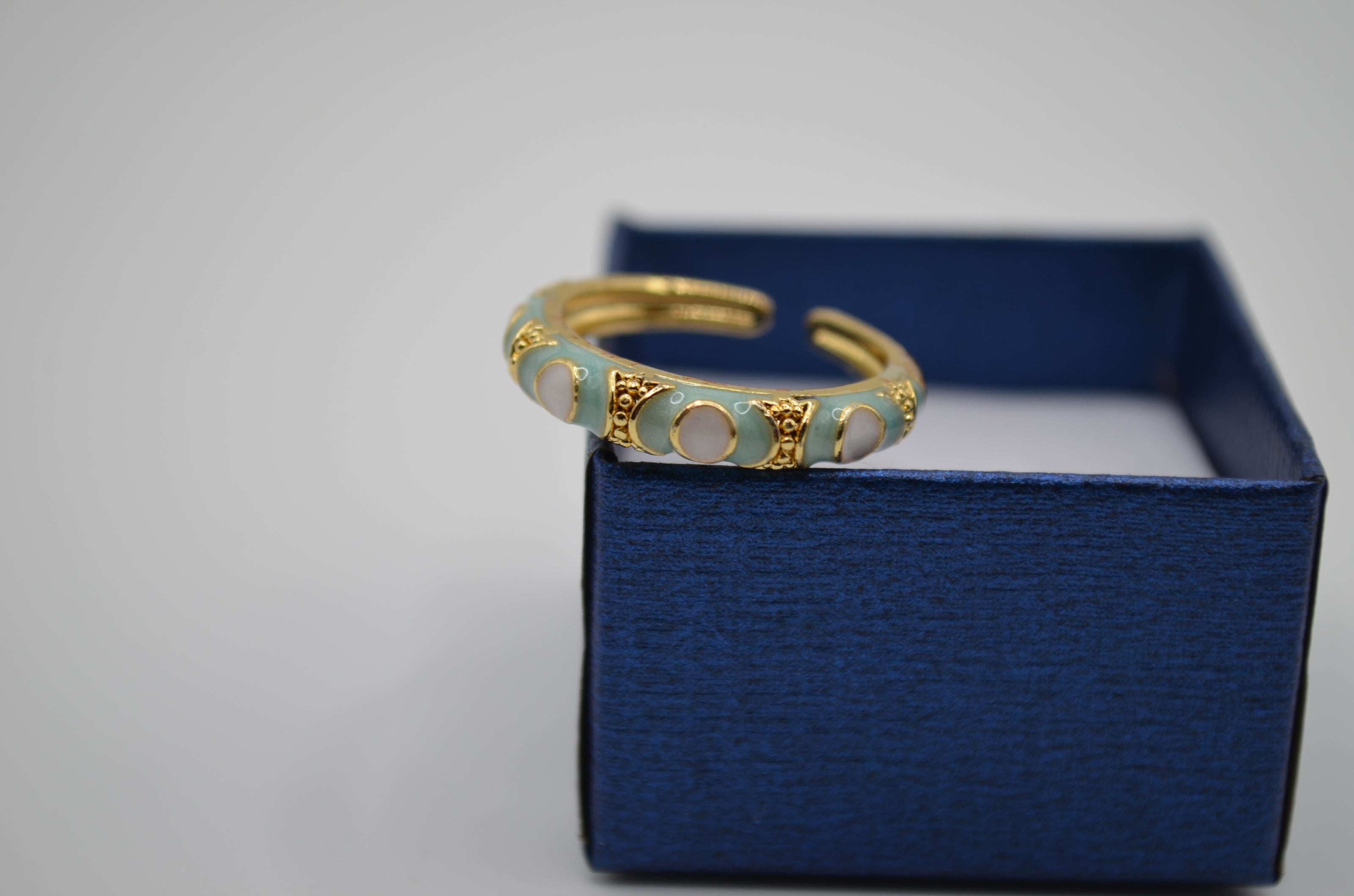 Celestial Enamel Glow Finger Ring