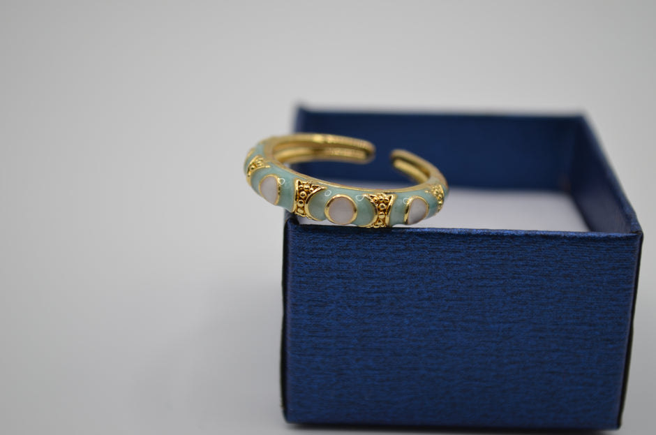 Celestial Enamel Glow Finger Ring