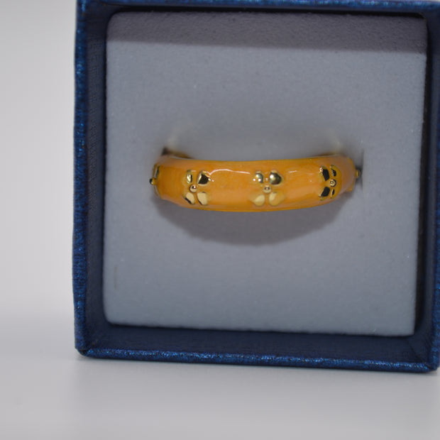 Blossom Enamel Glow Adjustable Ring