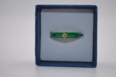 Emerald Shine Enamel Solitaire Ring