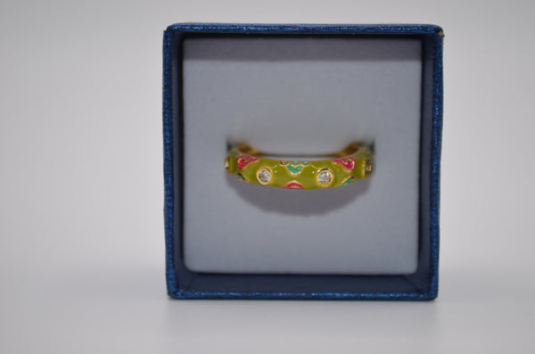 Candy Bloom Enamel Stone Ring