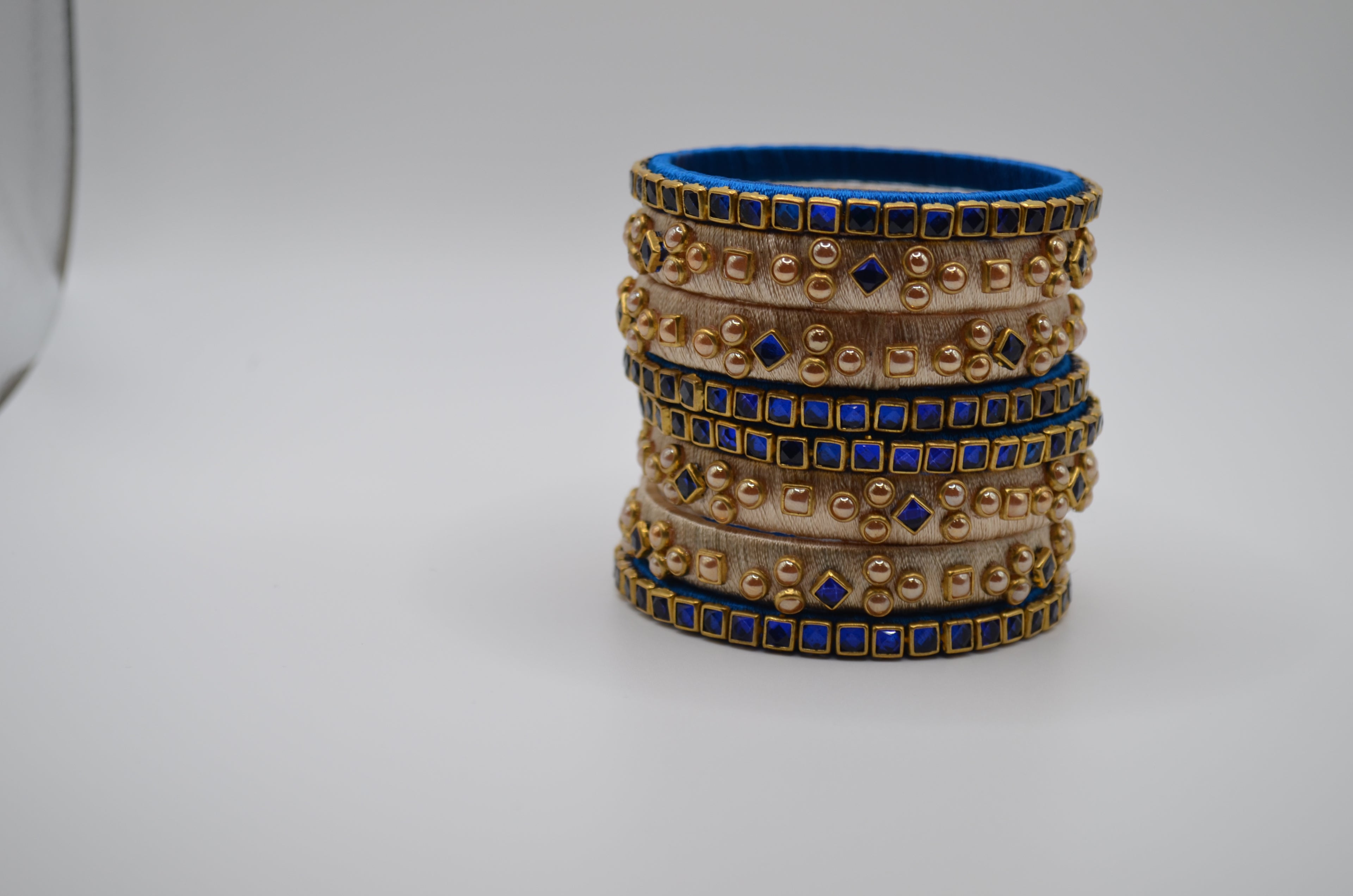 Royal Pearlstone Thread Bangle Set (Set of 4)