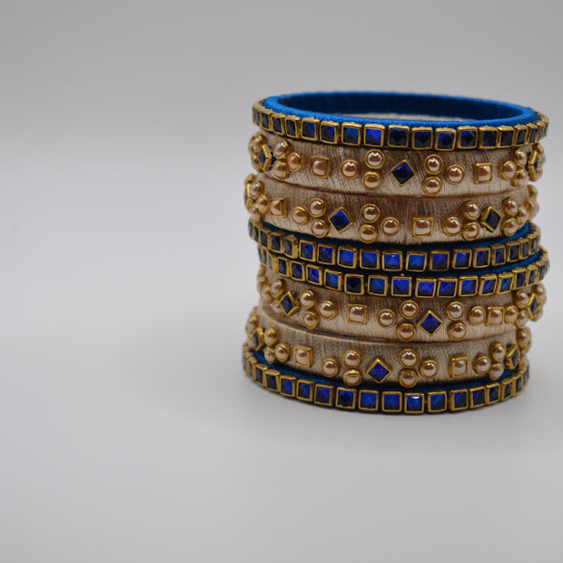 Royal Pearlstone Thread Bangle Set (Set of 4)