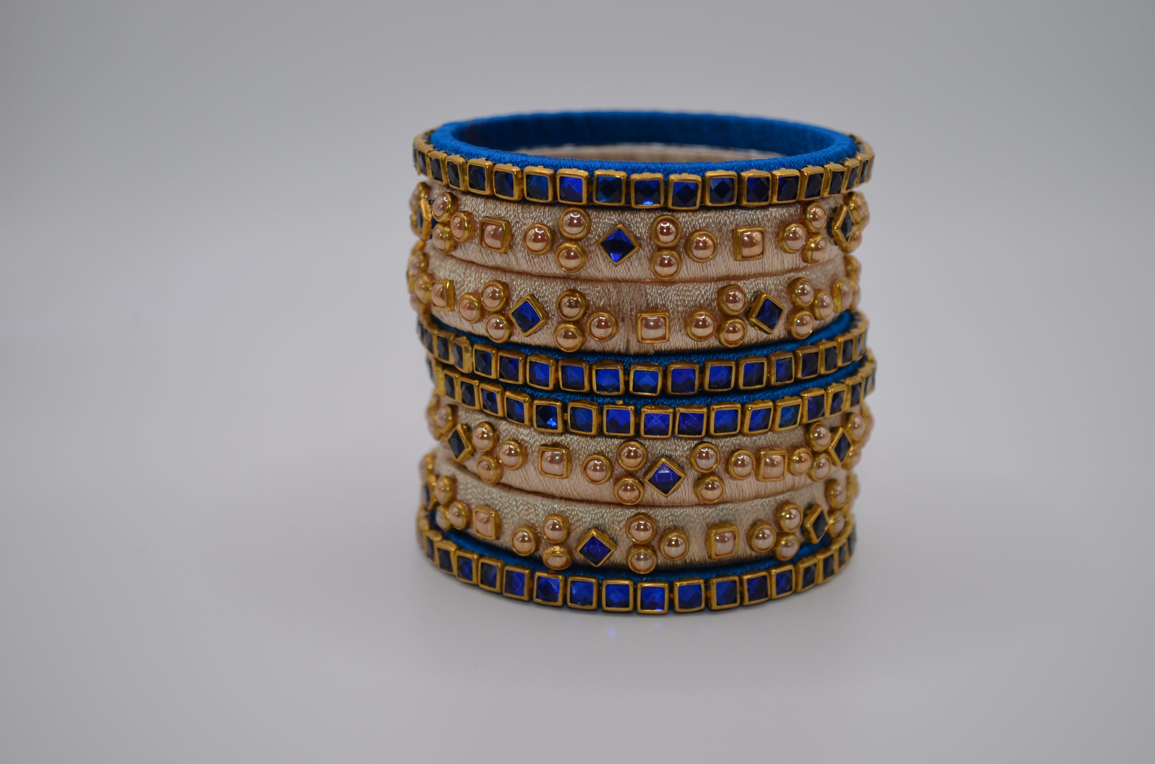 Royal Pearlstone Thread Bangle Set (Set of 4)