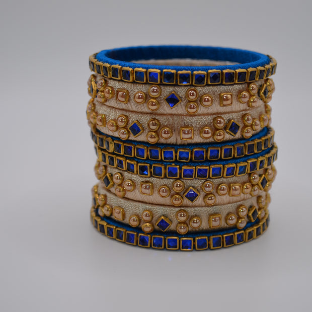Royal Pearlstone Thread Bangle Set (Set of 4)