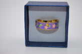 Lilac Blossom Enamel Adjustable Ring
