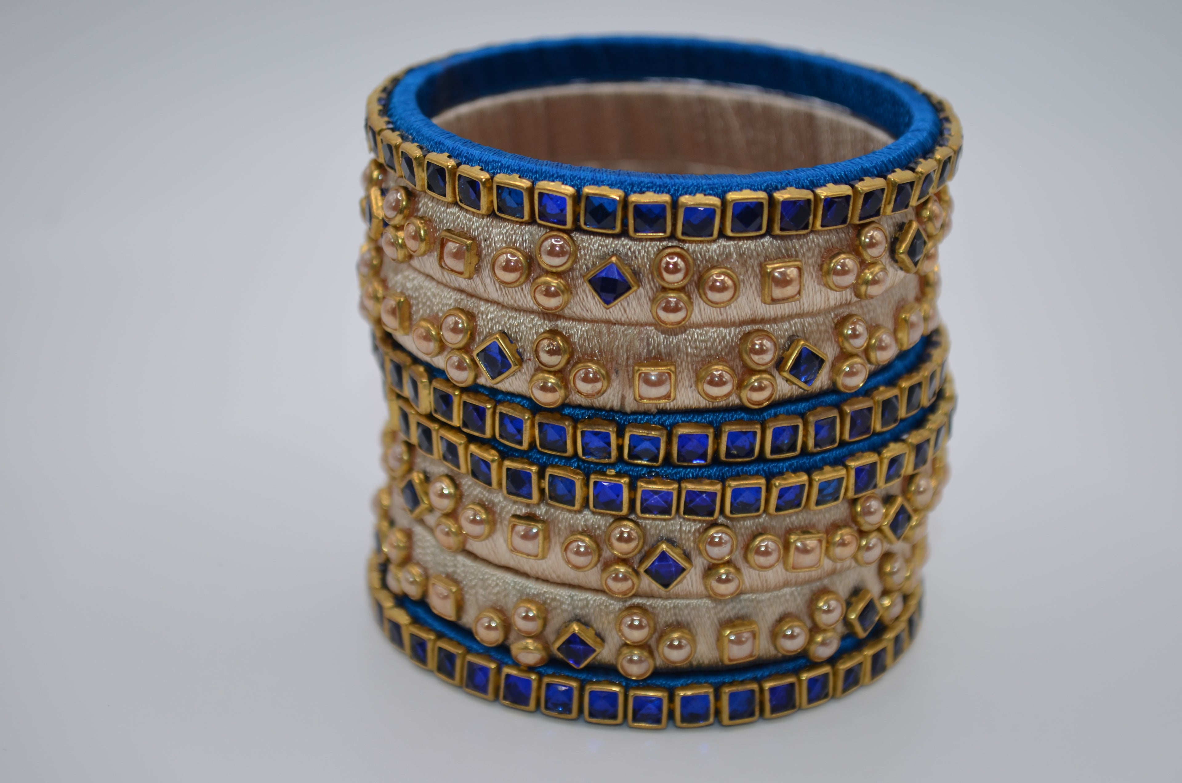 Royal Pearlstone Thread Bangle Set (Set of 4)