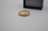 Pearl Petal Enamel Adjustable Ring