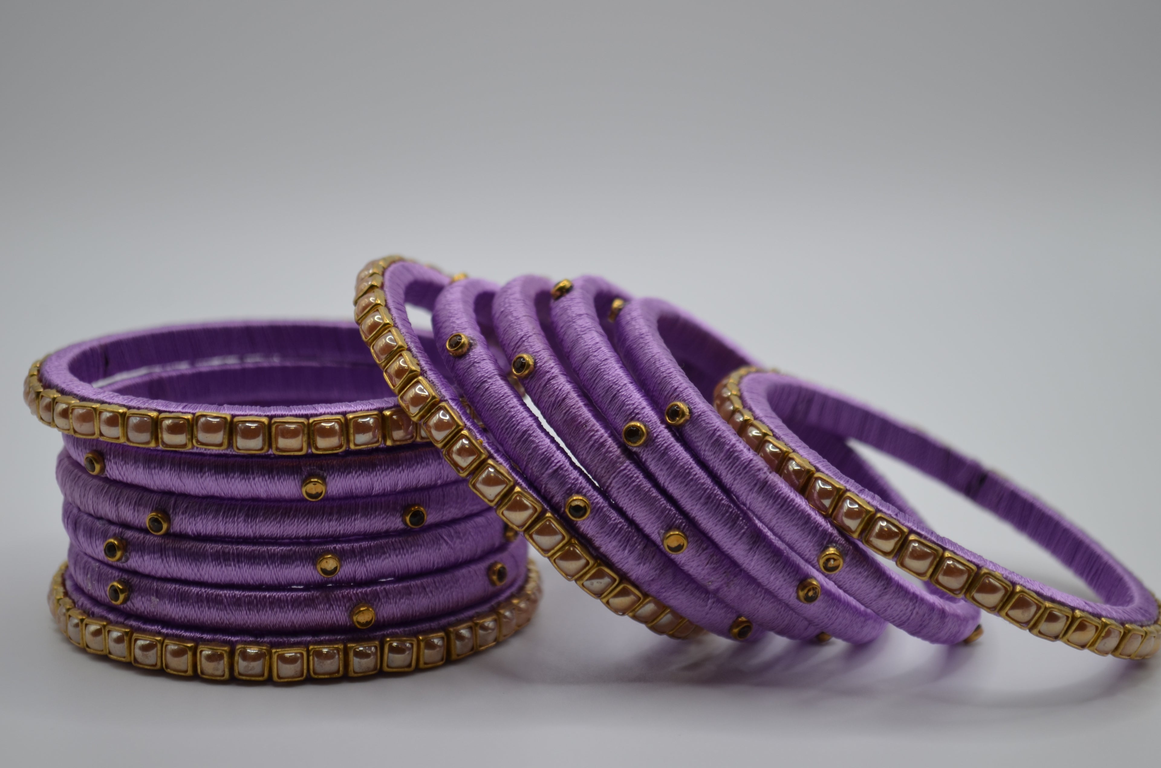 Royale Gleam Thread Bangle Set (Set of 4)