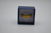Olive Bloom Enamel Adjustable Ring