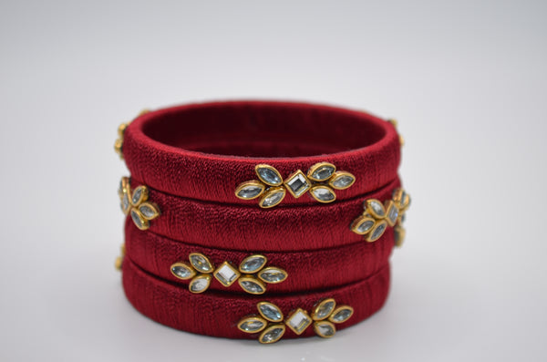 Majestic Aura Luxe Thread Bangle Set (Set of 4)