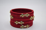 Majestic Aura Luxe Thread Bangle Set (Set of 4)
