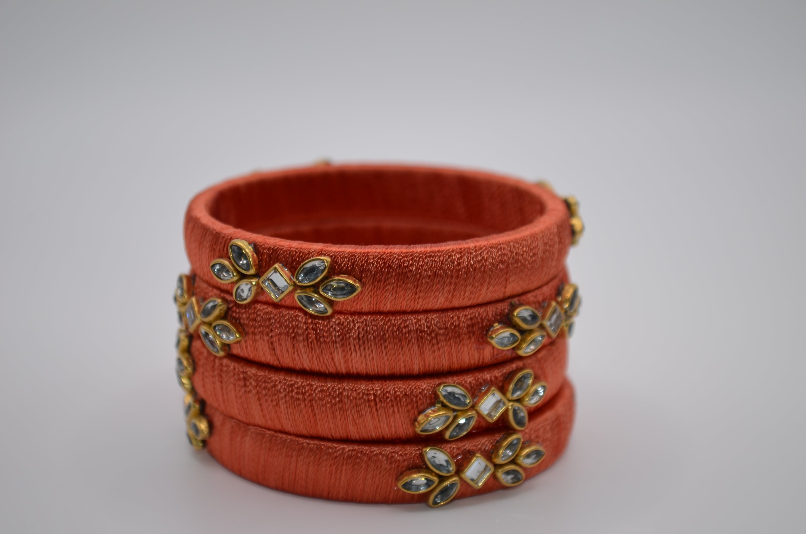 Majestic Aura Luxe Thread Bangle Set (Set of 4)